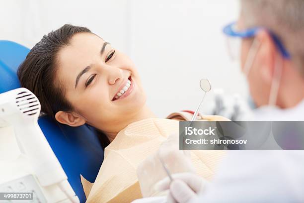 Glückliche Patient Stockfoto und mehr Bilder von Zahnarztausrüstung - Zahnarztausrüstung, Zahnpflege, Heilbehandlung