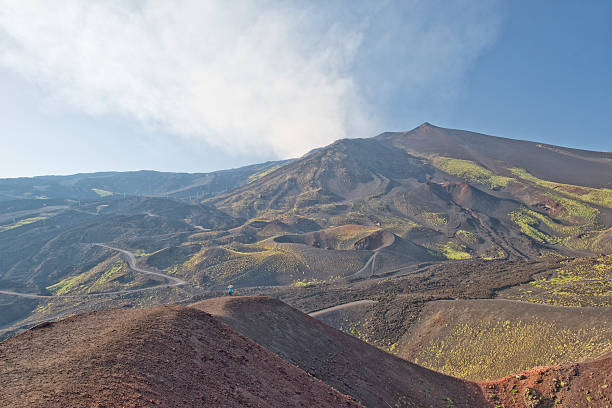 istock etna volcano caldera view after eruption 499874237