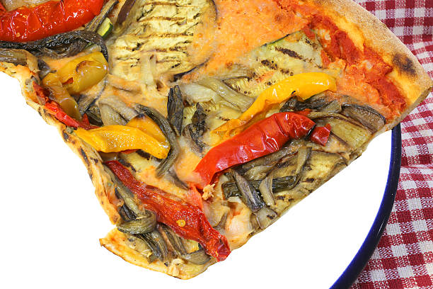 istock Neapolitan pizza with grilled vegetables eggplant zucchini peppe 499878618