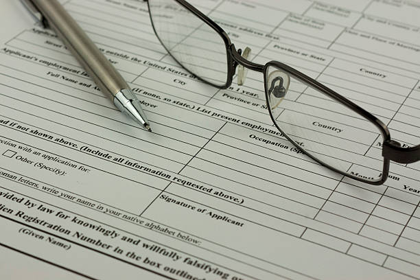 istock Close up of an application form 499880210