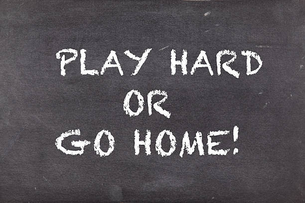 istock Play hard or go home, business motivational slogan 499884818