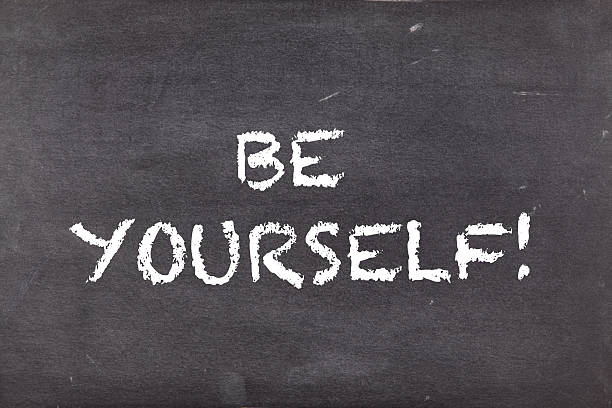 istock Be yourself, business motivational slogan 499885102