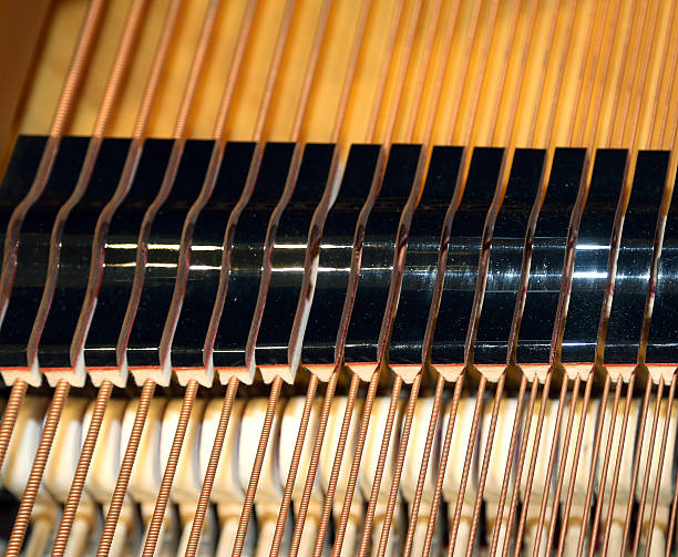 istock inside of a piano with little hammer and strings 499885796