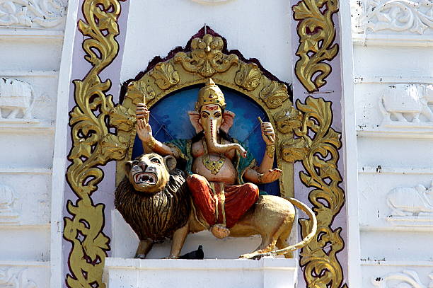 istock Ganesha Mounted on Lion 499885974