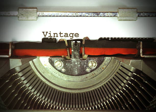 vintage written with black ink with the typewriter