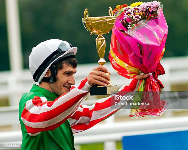 The Winner Stock Photo - Download Image Now - Jockey, Success, Horse