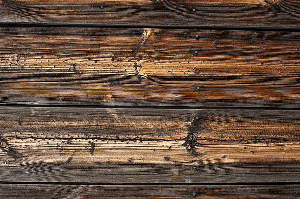 istock Old vintage planked wood board 499887640