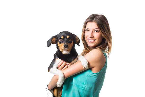 Beautiful Girl with Little Dog