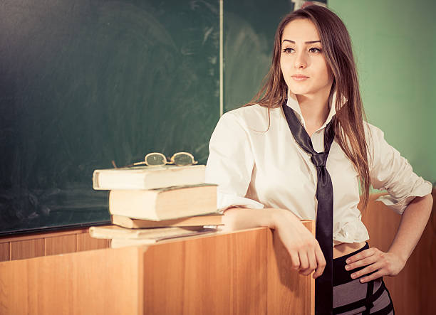 Jolie enseignant en salle de classe - Photo