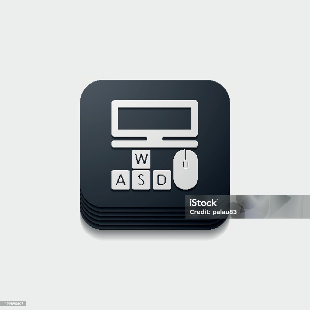 Square Button Computer Interface Square Button Computer Stock Illustration - Download Image Now ...