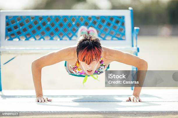 Working Out On The Beach Stock Photo - Download Image Now - Adult, Adults Only, Anaerobic Exercise