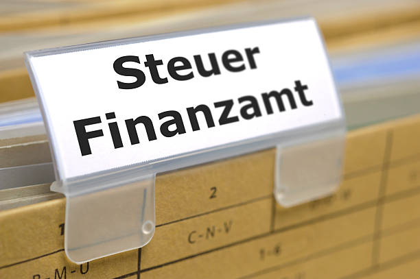 istock german file folder marked with Finanzamt - tax office 499894671