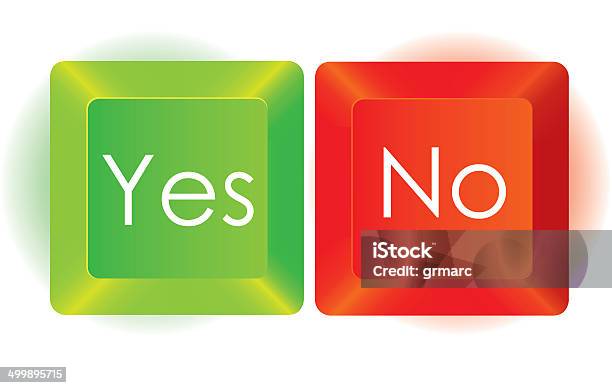 Yes And No Button Stock Illustration - Download Image Now - Business Finance and Industry, Chalkboard - Visual Aid, Clip Art