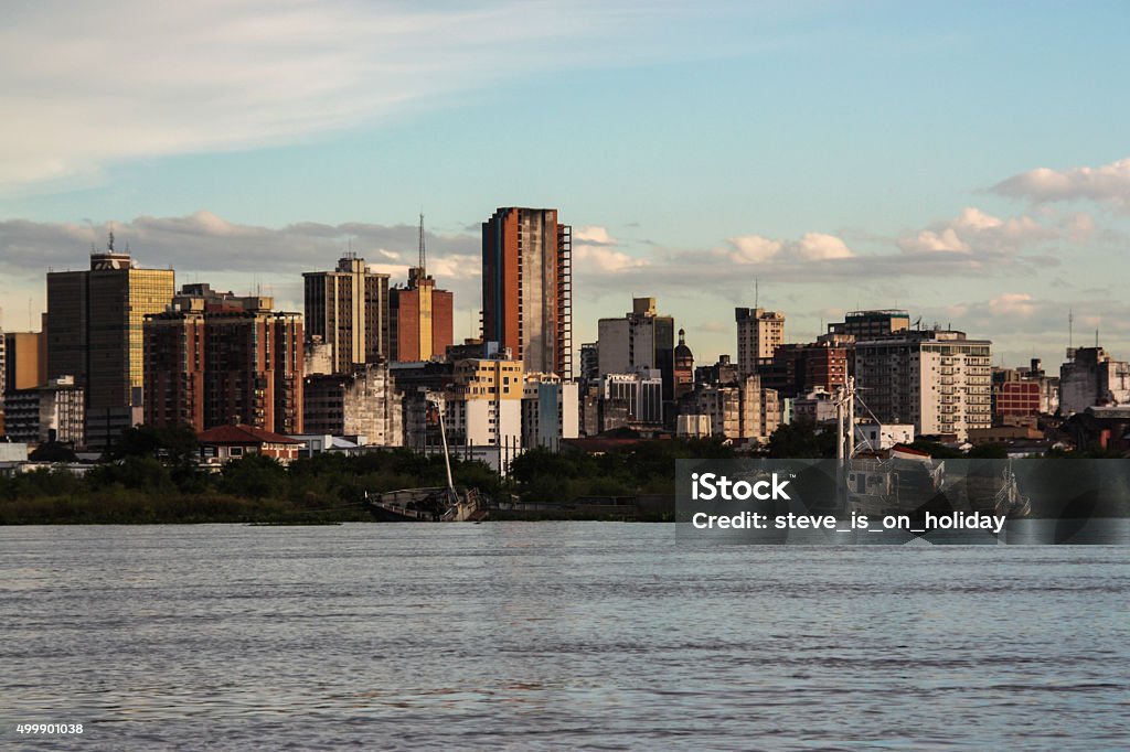 Asuncion A view of the city of Asuncion, capital of Paraguay, from the Rio Paraguay. Paraguay Stock Photo