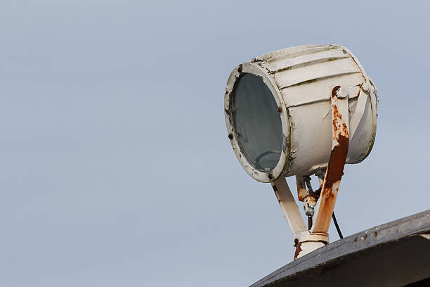 istock Marine signal light with rust on a boat 499901608