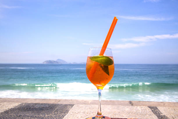Drink in Ipanema Beach stock photo