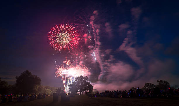istock People looking at fireworks in honor of Independence Day 499905676