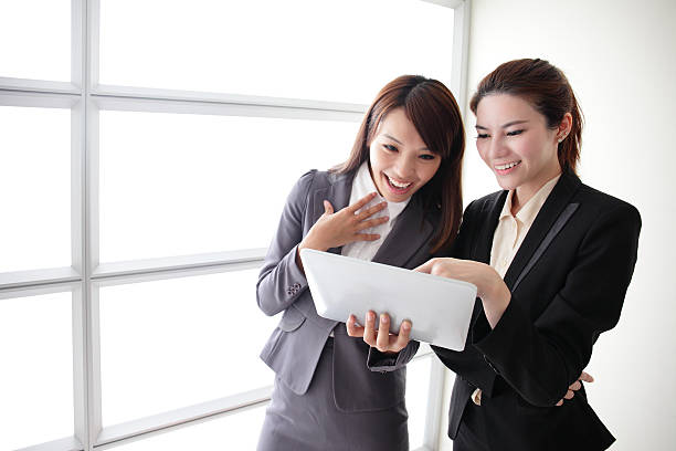istock Business women smile conversation 499907723