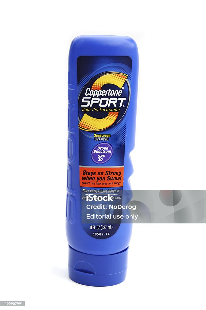 Coppertone Sport Sonnencreme - Lizenzfrei Blau Stock-Foto