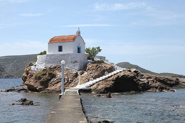 istock small church on a rock; Leros - Greece 499908741