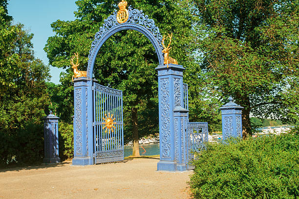 gates with golden deer