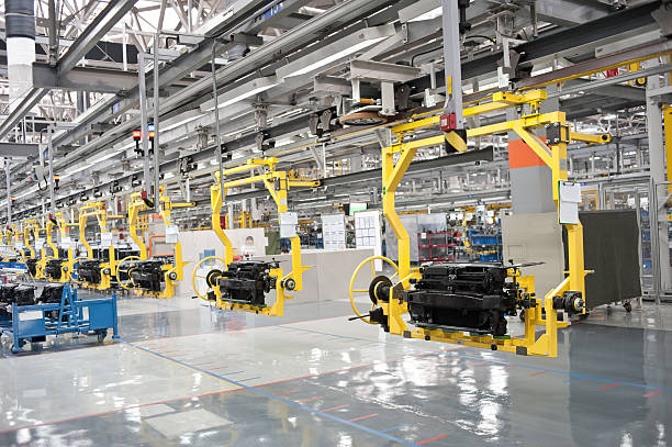 Modern car production line Modern car production lineModern car production line debugging photos stock pictures, royalty-free photos & images