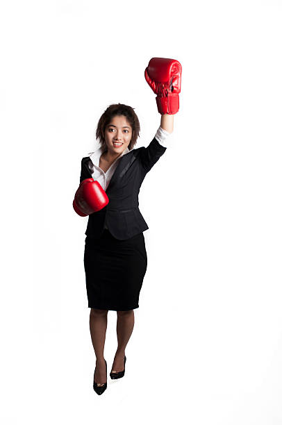 Victory for a Business Woman stock photo