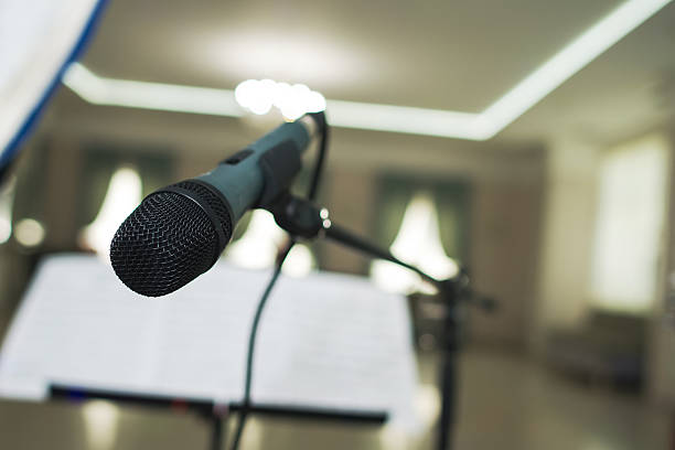 istock closeup of microphone 499912450