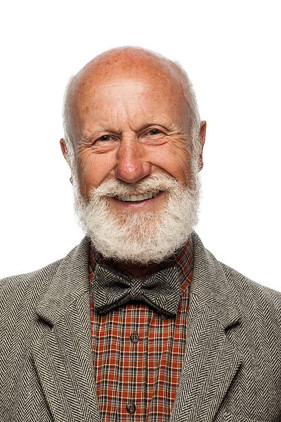 istock Old man with a big beard and a smile 499913591