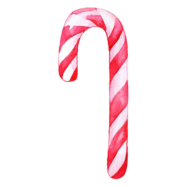 istock Christmas sweet peppermint cinnamon candy cane lollipop pink white isolated 499913600