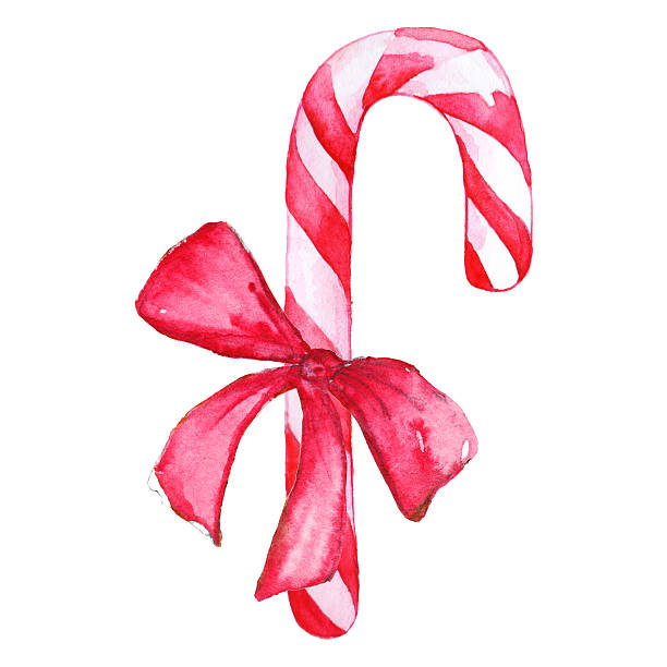 istock Christmas sweet peppermint cinnamon candy cane lollipop bow isolated 499913690