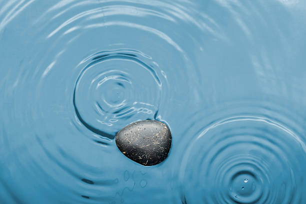 istock Black stone in the water 499913697