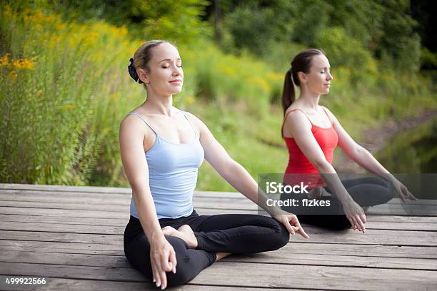 Relaxing Yoga Asana Stock Photo - Download Image Now - Yoga, Achievement, Activity