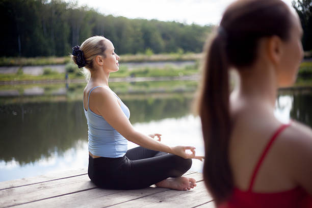 istock Meditation on yoga class 499922682