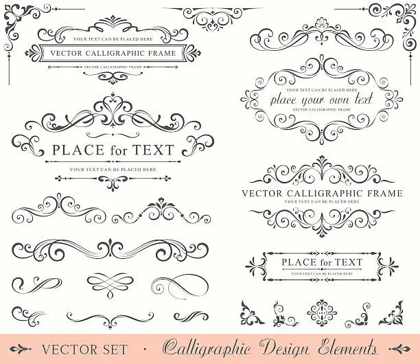 Vector illustration of Calligraphic Design Elements
