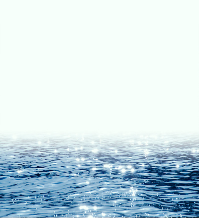 water on white background