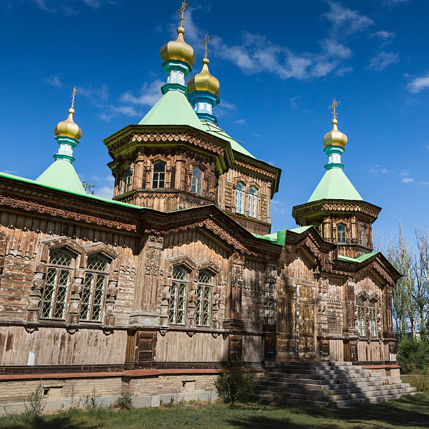 istock The Russian Orthodox Holy Trinity Cathedral in Karakol 499929486