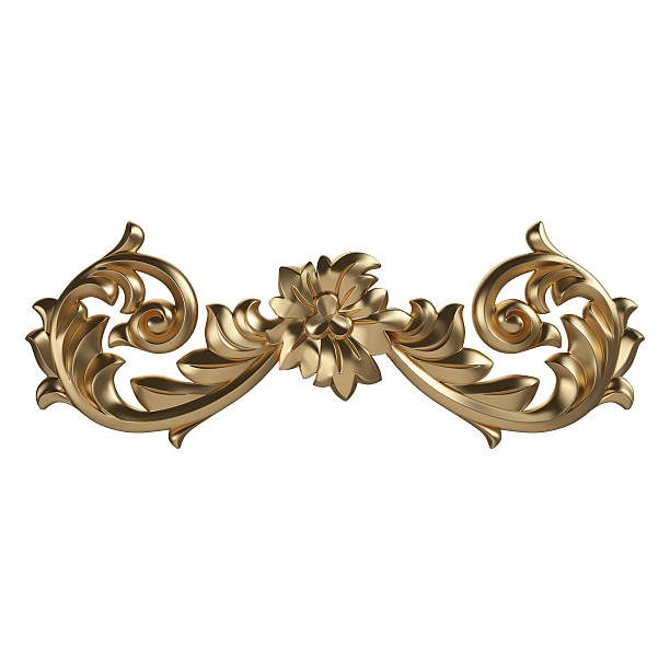 istock Gold ornament on a white background 499929880