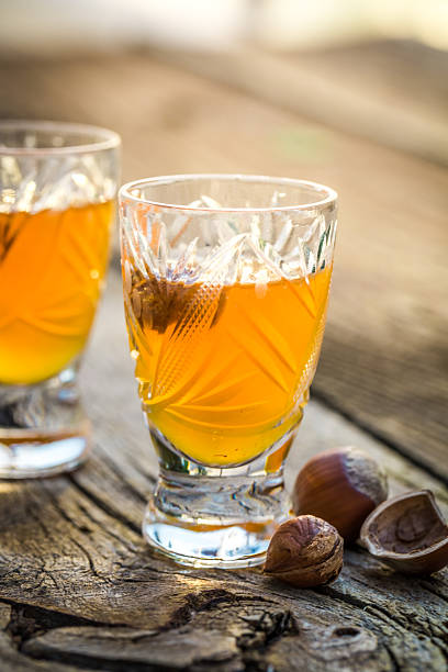 istock Delicious liqueur with hazelnuts and alcohol 499931724