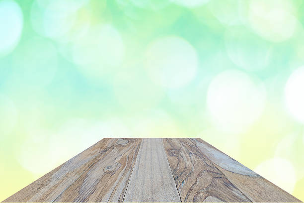 istock Wood background bokeh pretty pastel colors 499936314