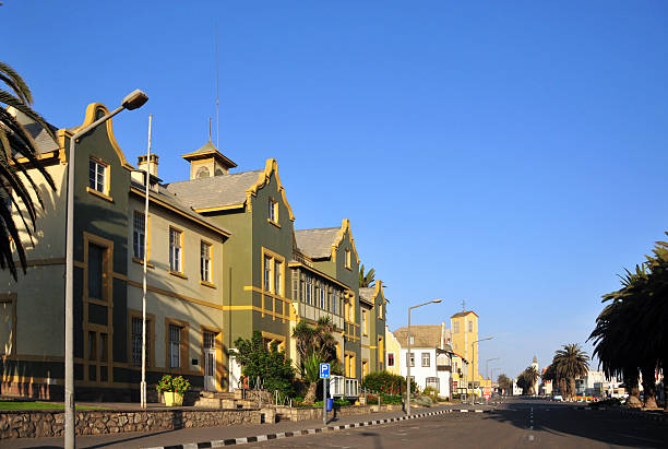 istock Swakopmund, Namibia: old Municipality Building, Daniel-Tjongarer avenue 499937000
