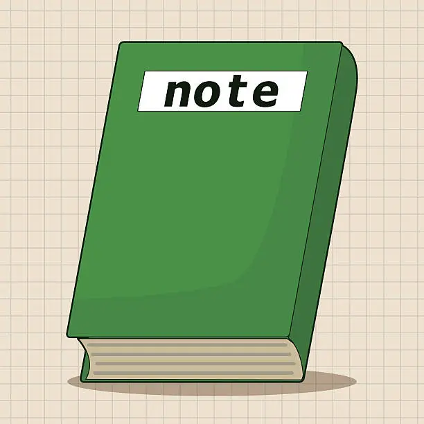 Vector illustration of notebook theme elements