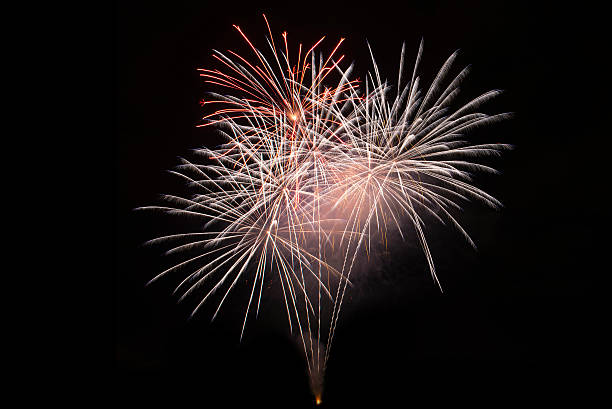 istock Brightly colorful fireworks in the night sky 499954992