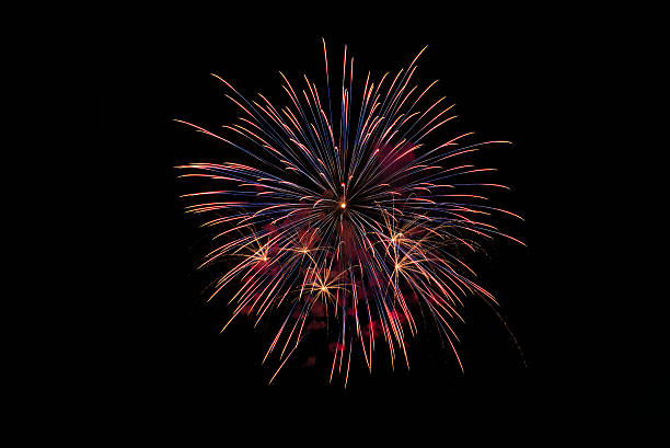 istock Brightly colorful fireworks in the night sky 499956268