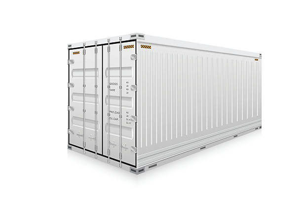 Cargo container Vector of cargo container isolated on white background. cargo container stock illustrations