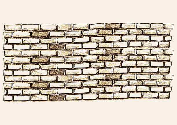 Brick Wall vector art illustration
