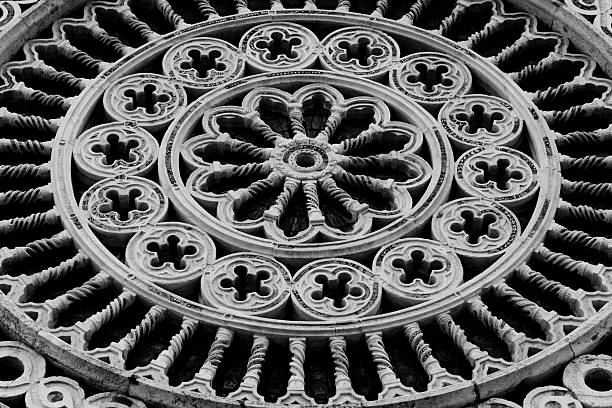 Facade detail of St. Chiara's church in Assisi.