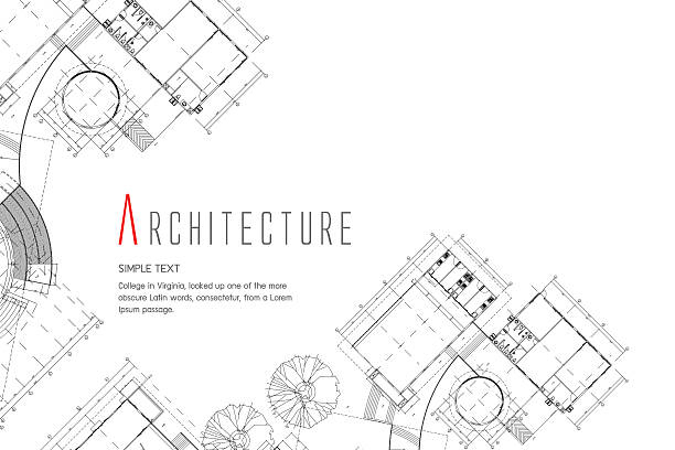 Architecture Background Architecture Background building restoration project stock illustrations