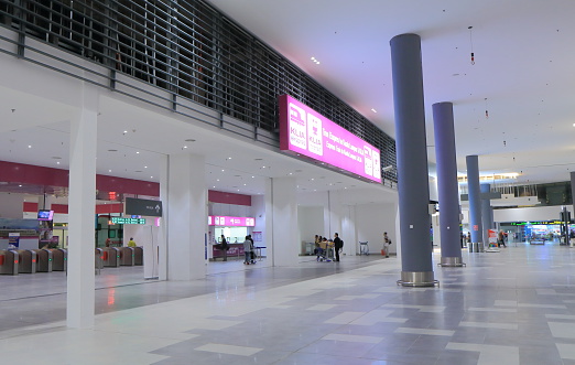 Kuala Lumpur Malaysia - 24 May, 2014:Kuala Lumpur International Airport 2 KLIA Ekspres Train Station.