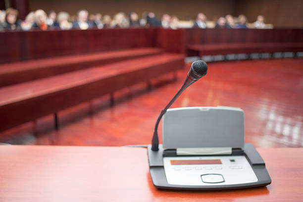 istock microphone at court house 499982661